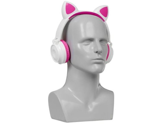 Наушники накладные QUMO PARTY CAT ВТ 0025 БЕЛО-РОЗОВЫЙ